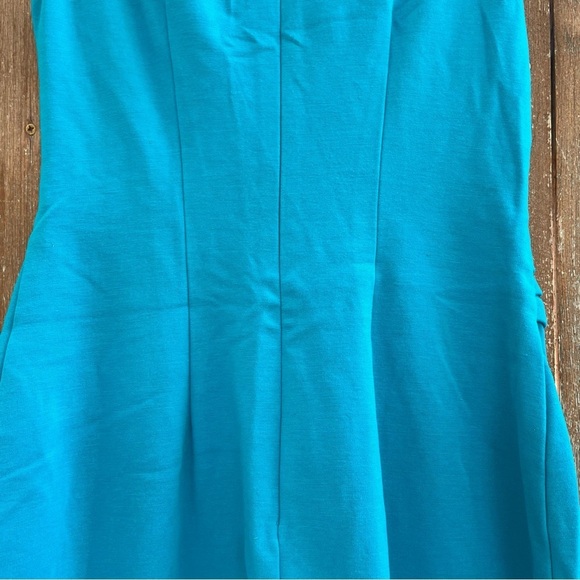CACHE Women’s Blue Teal Sheath Pencil Dress Sleeveless Mini Size 8 - Picture 9 of 11
